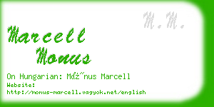 marcell monus business card